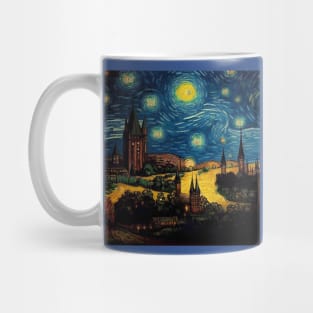 Starry Night Wizarding School Van Gogh Mug